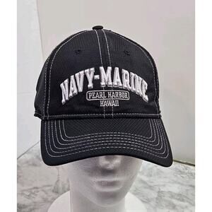 Under Armour Heatgear Hat Black White Navy Marine Pearl Harbor Hawaii Cap NEW